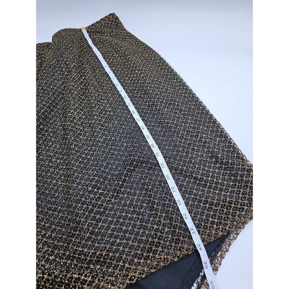 Vtg 90s/Y2K Express Women's L Black & Gold Low Rise Skirt NWT NOS - Picture 6 of 6